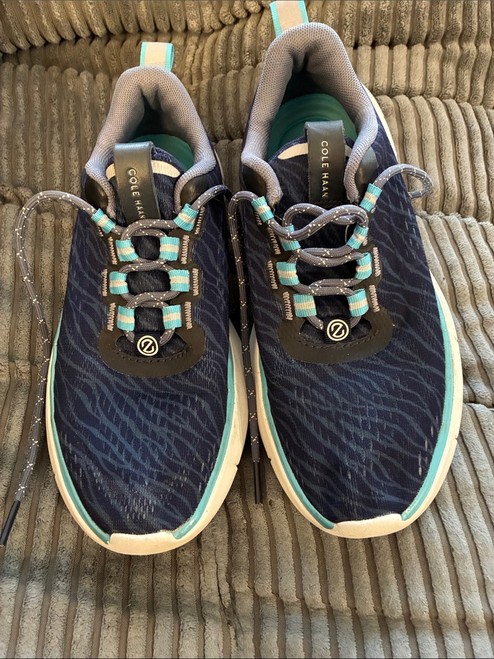 Cole Haan Navy and Teal Athletic Running Shoes